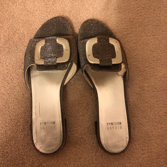 Stuart Weitzman sparkly sandals with heels - Picture 3 of 4